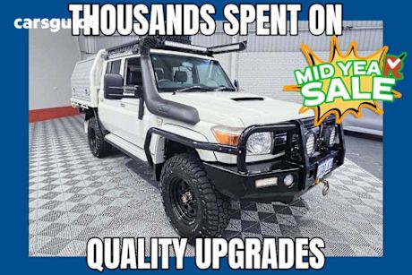White 2015 Toyota Landcruiser Ute Tray GXL 4X4