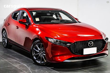 Red 2025 Mazda Mazda3 Hatch G20 EVOLVE F