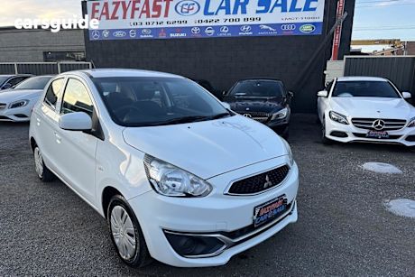 White 2016 Mitsubishi Mirage Hatchback Es
