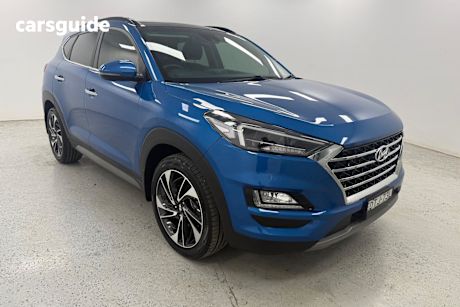 Blue 2019 Hyundai Tucson Wagon Highlander (Awd) Beige Int