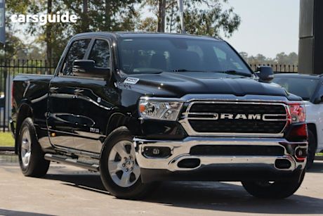Black 2024 Ram 1500 Crew Cab Utility Big Horn (6-4 Tub) Mhev (4X4)