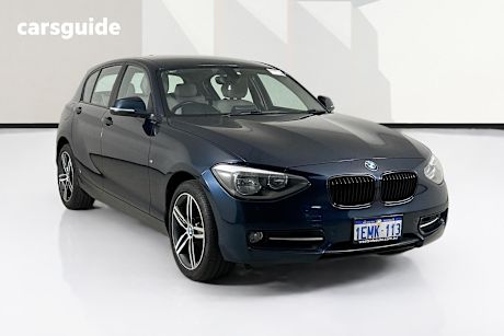 Blue 2014 BMW 118I Hatchback