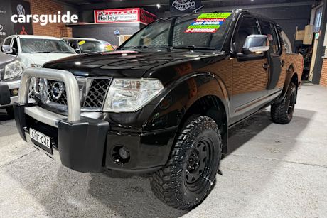 Black 2007 Nissan Navara Ute Tray ST-X 4X4
