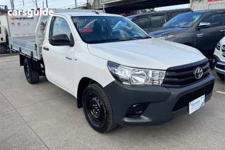 White 2020 Toyota Hilux Ute Tray WORKMATE R