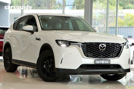White 2024 Mazda CX-60 Wagon D50E Evolve Hybrid