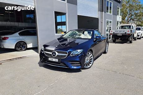 Blue 2020 Mercedes-Benz E300 Cabriolet
