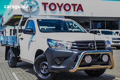 White 2024 Toyota Hilux Ute Tray WORKMATE R