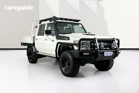 White 2022 Toyota Landcruiser Double Cab Chassis Workmate