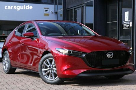 Red 2025 Mazda Mazda3 Hatch G20 PURE F