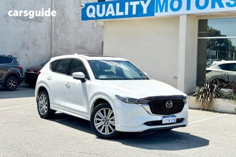 White 2023 Mazda CX-5 SUV G25 AKERA 4X4
