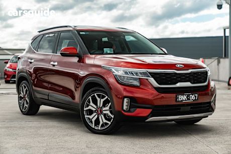Red 2021 Kia Seltos Wagon Gt Line (Awd)