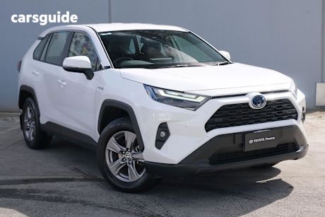 White 2024 Toyota RAV4 Hybrid SUV GX F