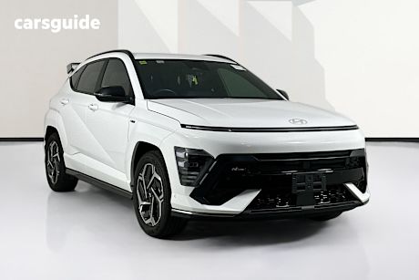 White 2024 Hyundai Kona Wagon Hybrid Premium N Line