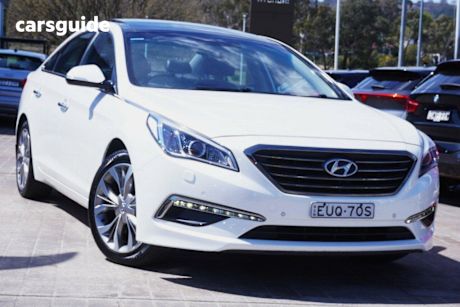 White 2015 Hyundai Sonata Sedan Premium