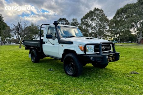 White 2018 Toyota Landcruiser Ute Tray WORKMATE (4X4)