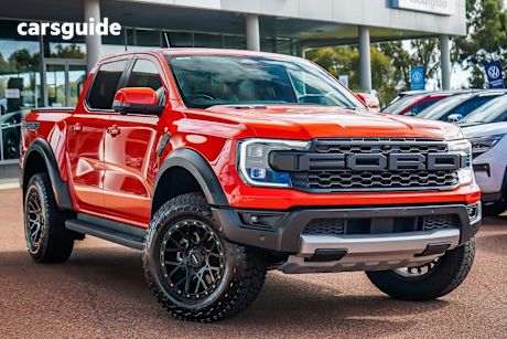 Orange 2022 Ford Ranger Ute Tray RAPTOR 4X4