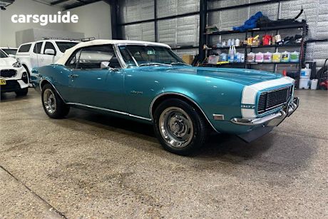 Blue 1967 Chevrolet Camaro Convertible RS R