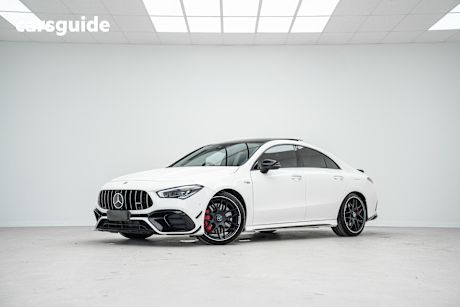 White 2020 Mercedes-Benz CLA-Class Coupe CLA45 AMG S 4WD