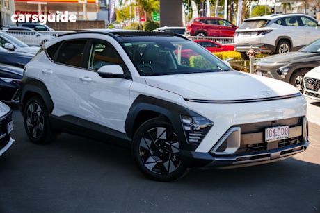 White 2025 Hyundai Kona Wagon Hybrid Premium Sunroof