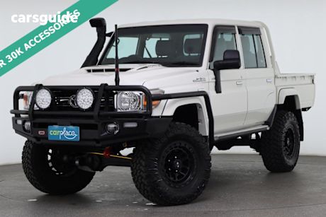White 2020 Toyota Landcruiser Double Cab Chassis Gxl