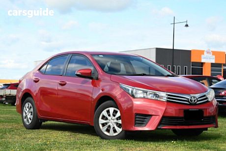 Red 2015 Toyota Corolla Sedan Ascent