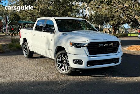 White 2025 Ram 1500 Ute Tray LARAMIE SPORT HURRICANE SO RAMBOX 4X4