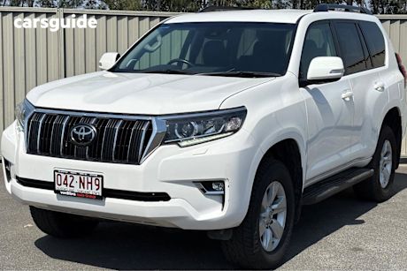 White 2023 Toyota Landcruiser Prado Wagon Gxl Flat Tailgate