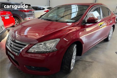 Red 2013 Nissan Pulsar Sedan Ti