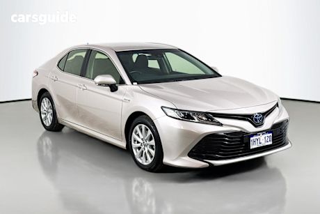 Beige 2021 Toyota Camry Sedan Ascent Hybrid
