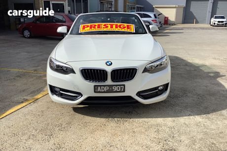 White 2015 BMW 220I Convertible Luxury Line