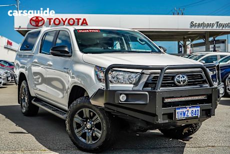 White 2023 Toyota Hilux Ute Tray SR 4X4