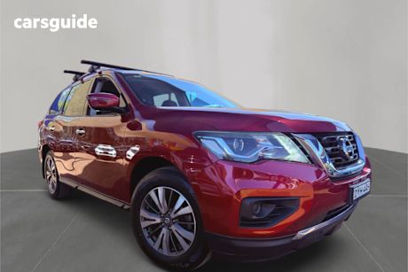 Red 2017 Nissan Pathfinder SUV ST