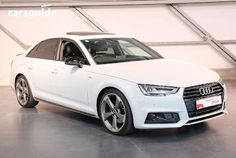 White 2017 Audi A4 Sedan S LINE F