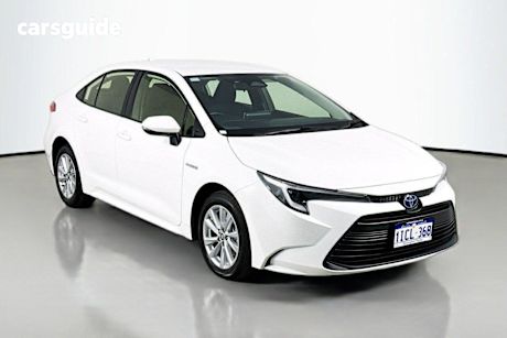 White 2023 Toyota Corolla Sedan Ascent Sport Hybrid