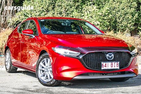 Red 2021 Mazda Mazda3 Hatch G20 PURE F
