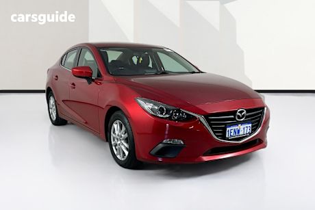 Red 2014 Mazda 3 Sedan Maxx