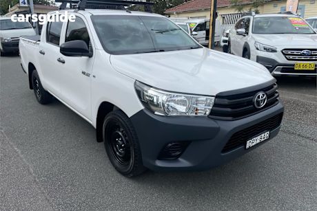 White 2017 Toyota Hilux Dual Cab Utility Workmate