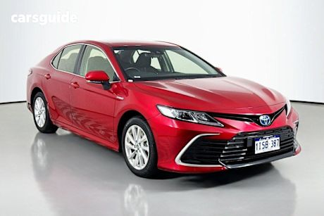 Red 2024 Toyota Camry Sedan Ascent Hybrid