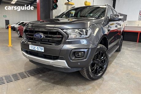 Grey 2021 Ford Ranger Double Cab Pick Up Wildtrak 2.0 (4X4)