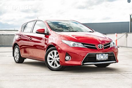 Red 2014 Toyota Corolla Hatchback Ascent Sport