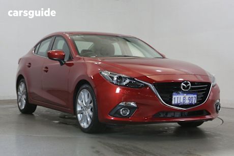 Red 2015 Mazda Mazda3 Sedan SP25 GT F