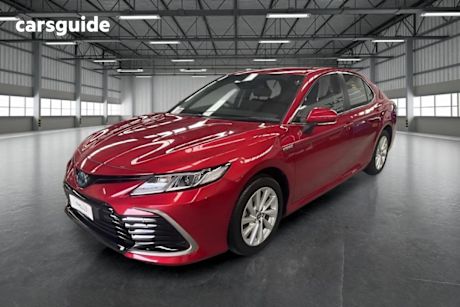 Red 2023 Toyota Camry Sedan Ascent Hybrid
