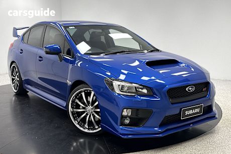 Blue 2014 Subaru WRX Sedan STI 4WD