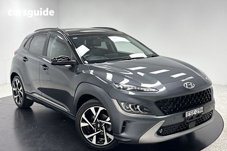Black 2021 Hyundai Kona SUV HIGHLANDER F