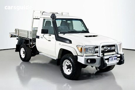 White 2019 Toyota Landcruiser Cab Chassis Gxl (4X4)