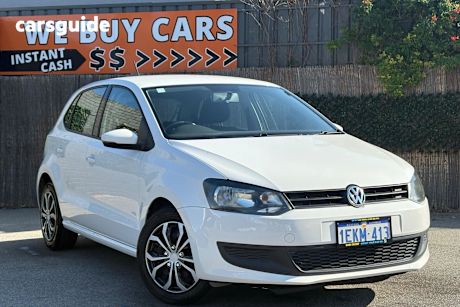 White 2013 Volkswagen Polo Hatch 6R TRENDLINE HATCHBACK 5DR MAN 5SP 1.4I [MY14]