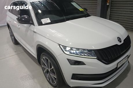 White 2019 Skoda Kodiaq Wagon 132 TSI Sportline (4x4)