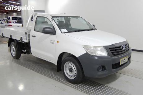 White 2013 Toyota Hilux Cab Chassis Workmate