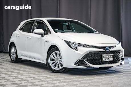 White 2023 Toyota Corolla Hatchback Ascent Sport Hybrid