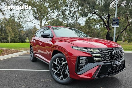 Red 2025 Hyundai Tucson Wagon Elite Hybrid N Line (Fwd)